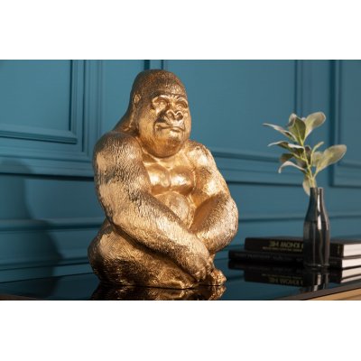 Złota figura goryla z Konga