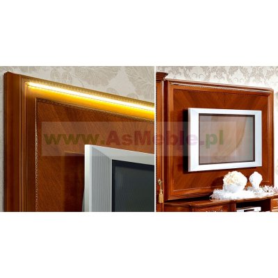  panel telewizyjny z podświetleniem TORRIANI DAY ORZECH włoskie meble włoskie w stylu klasycznym