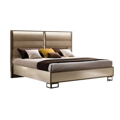 POESIA Włoskie drewniane łóżko podwójne  215  x 182x 140,