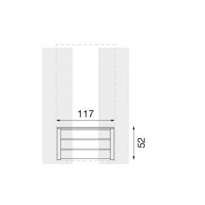  SALA BIANCO blok szuflad do Szafy 2 drzwiowej przesuwnej MAXI włoskie meble klasyczne
