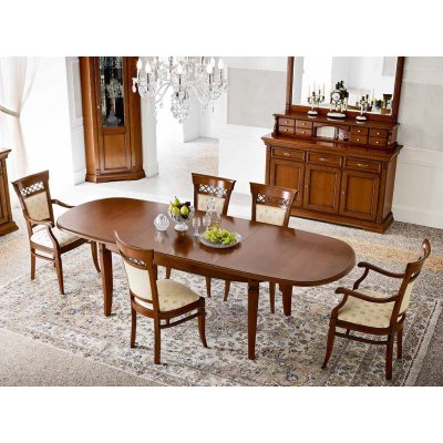 SALA Stół rozkładany 180/260 cm Sala - jadalnia włoska w kolorze czereśni - włoskie meble klasyczne