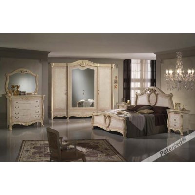 SAVRONA- stylowa sypialnia włoska w kolorze orzechowym wykończenia matowe