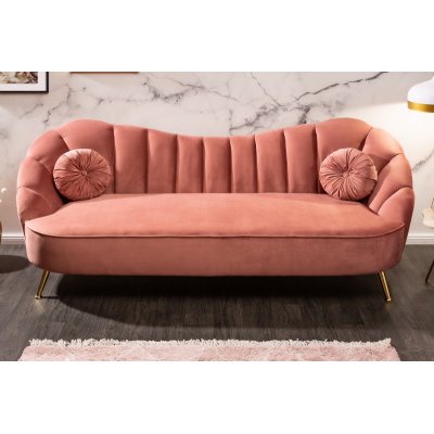 Sofa Arielle 220 cm aksamitny róż