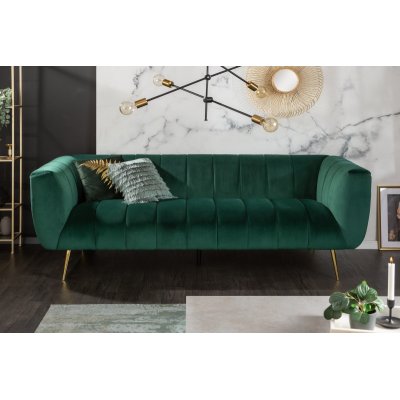 Sofa Noblesse 225 cm szmaragdowozielona aksamitna