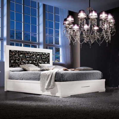         SOGNI włoskie  drewniane podwójne łóżko z pojemnikiem