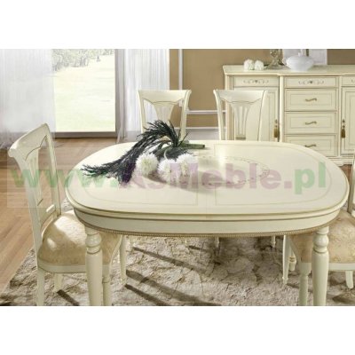  stół ovalny 160X100  SIENA DAY - w kolorze beżowym, włoskie meble stylowe
