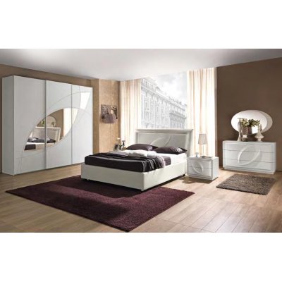 TREVI   włoska stylowa sypialnia w kolorze  białym komplet