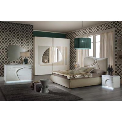 MELODI włoska stylowa sypialnia w kolorze  białym komplet