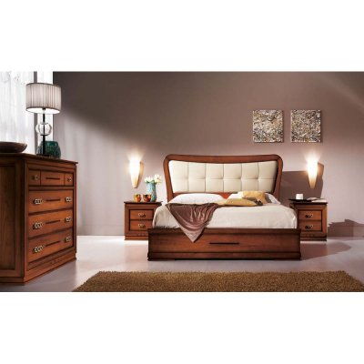  SOGNI     włoskie  drewniane podwójne łóżko z pojemnikiem