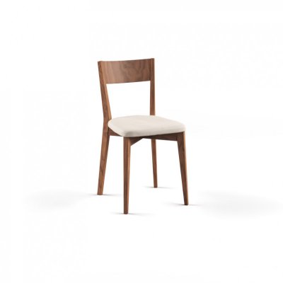  NOVA włoskie krzesło drewniane Aris z siedziskiem z eco- skóry