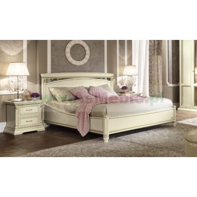 TREVISO NIGHT Avorio włoskie łóżko 180x200 - beżowe meble do sypialni w stylu klasycznym